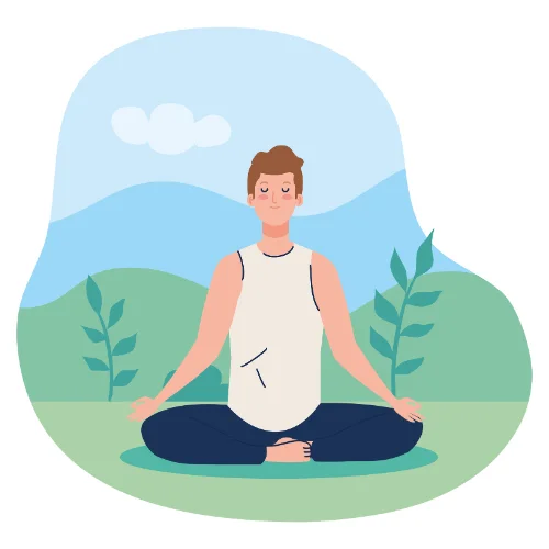 guided meditation vector art